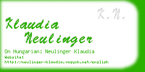 klaudia neulinger business card